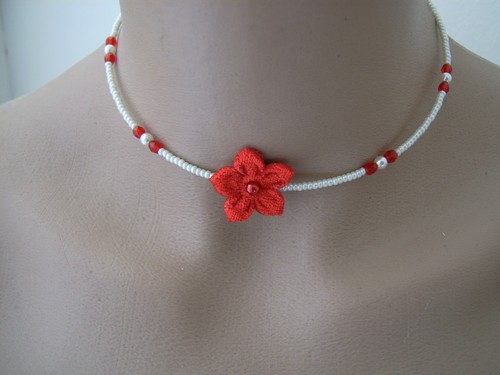 Collier enfant fille - enfant, rouge