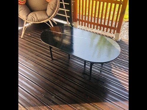 Table noire basse - noire, noir