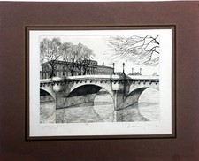 Maxime JUAN "Paris - Le Pont Royal "" Original Chisel