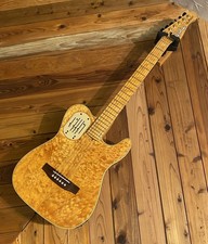 Godin Acousticaster 6 Limited 1995 Trans Amber Quilted Maple Top with Hard Case