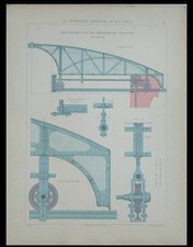 OBSERVATOIRE DE BORDEAUX - 1880 - 2 GRAVURES ARCHITECTURE, CHARPENTE METALLIQUE