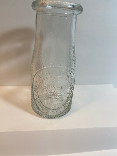 Pint clear embossed milk - clear,embossed,