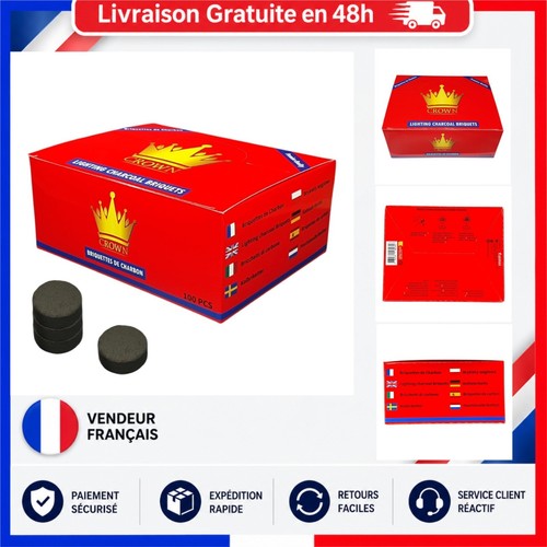 Charbon pastilles crown 100 - charbon, en
