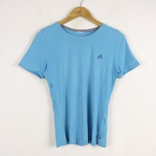 adidas Knit Size M Women Comfortable Logo Cotton Practical Solid Dye Blue Woman