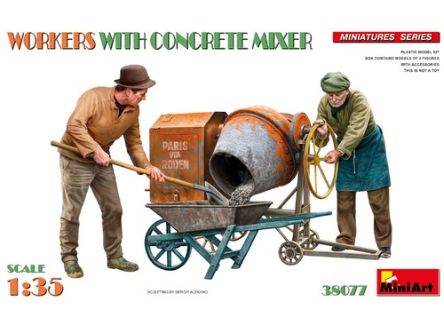 Miniart ouvriers avec - ouvriers,
