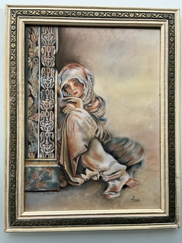 Pastel orientaliste portrait - orientaliste-,
