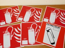 LOT 6 PLAQUE PANNEAU indicatif de SECURITE extincteur INCENDIE signalétique LOGO