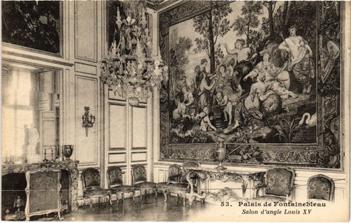 Old postcard fontainebleau - old,