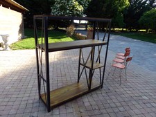 Etagére penderie style industriel fabrication sur mesure bois mètal