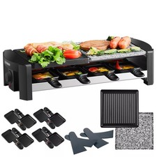 Raclette Grill Table Grill for 8 People Grill Plate Party Grill 1300 Watt
