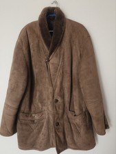 Manteau/Parka Fourré En Daim marron Shearling. Taille : 54 ou XL (voir mesure)