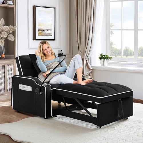 Convertible futon sofa - 3-in-1,