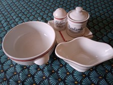 SERVICE BOUILLON en PORCELAINE D'AUTEUIL. J.LOBJOY 