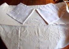 Drap ancien 2 taies pur fil de