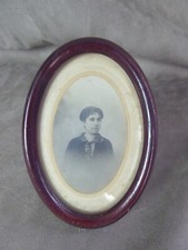 CADRE-PHOTO ovale en bois