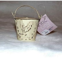 Mini seau / photophore crème