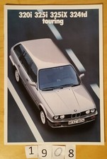 BMW 3 TOURING E30 320i 325i 325iX 324td Prospectus Allemand 34 pages 02/1988
