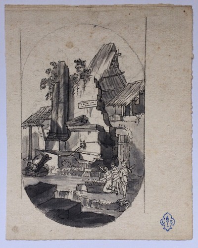 Dessin ancien ecole - -,