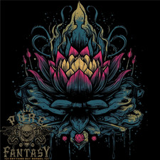 A Coloré Lotus Fleur Homme Coton T-Shirt