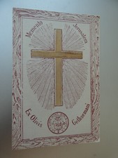 pious image lmemento jerusalem cross wood olive tree of Gethsemane