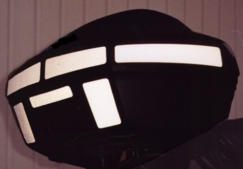 Top case black reflective tape - top,