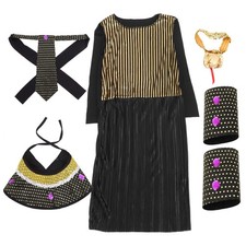  Cleopatra Cosplay Costume Children Halloween Cosplay montrant la tenue de kit