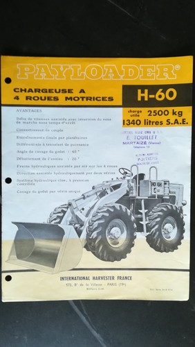 Brochure tracteur chargeuse - tracteur,