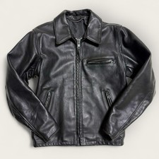 Schott Shot 642 Single Riders Leather Jacket Black Made in USA -Used