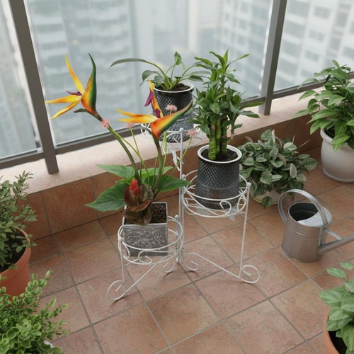étagère fleurs pliable en - fleurs,