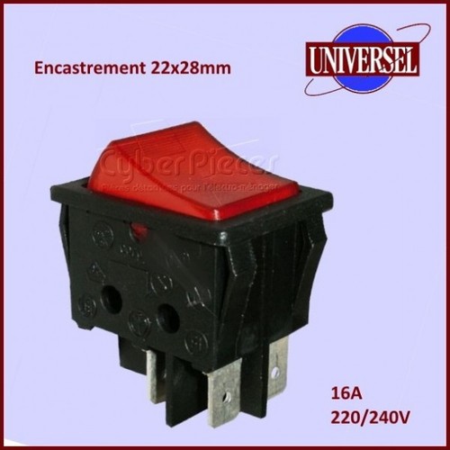 Interrupteur lumineux rouge - interrupteur,