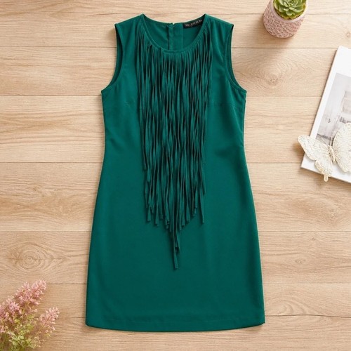 Robe droite vert - droite,