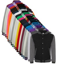 Unisex American Style Varsity Letterman University College Baseball Teddy Jacket