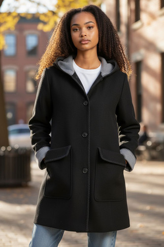 Veste femme laine manteau