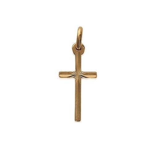 Pendentif croix plaqué - plaqué, or