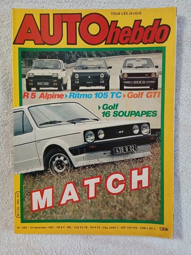 Auto hebdo 283 9 1981 - auto, n°283