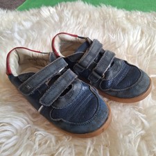 Bobux Preshooler EU 27 Sneakers Leather Boys Girls Blue Navy Soft Rubber Sole