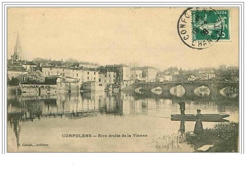 Confolens rive droite la - droite, de
