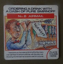 sous bock SMIRNOFF N°8 / collection rétro vintage occasion 