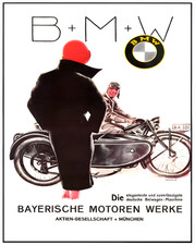 Affiche moto BMW 1927 - art