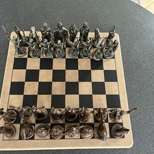 Metal Chess Game Figures Warriors and Kingdom Moorish-Sahel-Sahara...