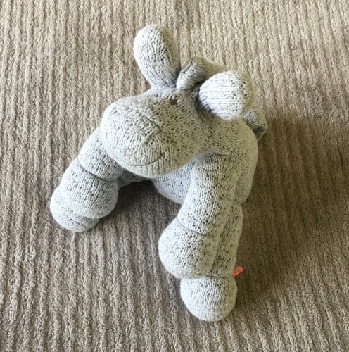 Peluche doudou ane gris tricot - ane,