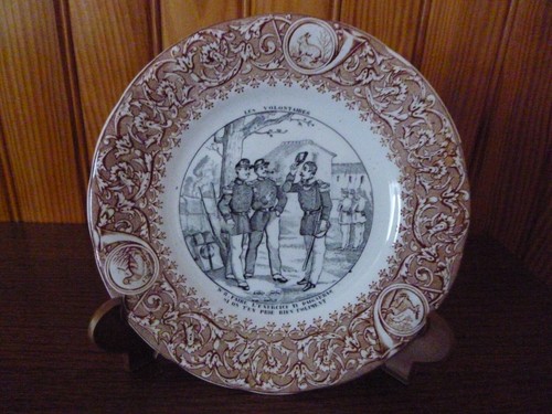 Ancienne assiette parlante - ,
