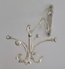 Porte-manteau mural vintage rotatif, laiton argenté -Design élégant, fonctionnel