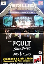 METALLICA - Original Concert Poster "Hippodrome de Paris" +Guest 1993 40x60 cm