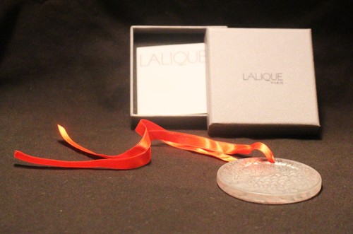 Lalique crystal ornament pomme - crystal,