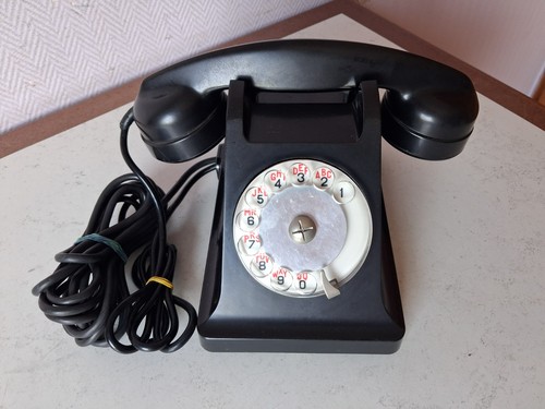 Téléphone bakélite noir - bakélite,