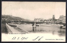 CPA Liége, La Meuse, Pont de la Passerelle 