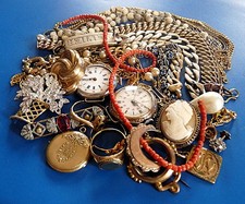 LOT Bijoux Anciens Plaqué Or