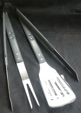 Lot 3 ustensiles barbecue inox