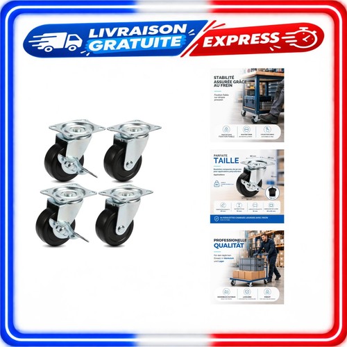 Roulettes pivotantes avec - 4,